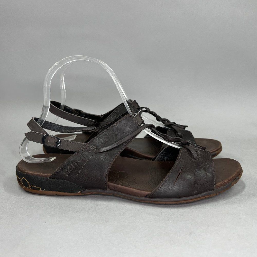 Merrell Micca Sandals Women's 8 Brown Leather Outdoor Active Comfort Strappy